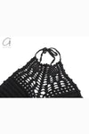SWAYING/KNIT Crochet Backless Dress SW22SSL38 Black